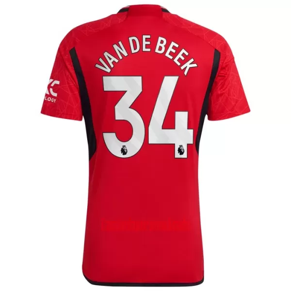 Camisolas Manchester United Donny Van de Beek 34 Equipamento Principal 23/24