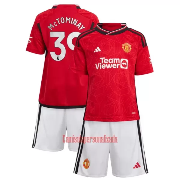 Camisolas Manchester United McTominay 39 Criança Equipamento Principal 23/24