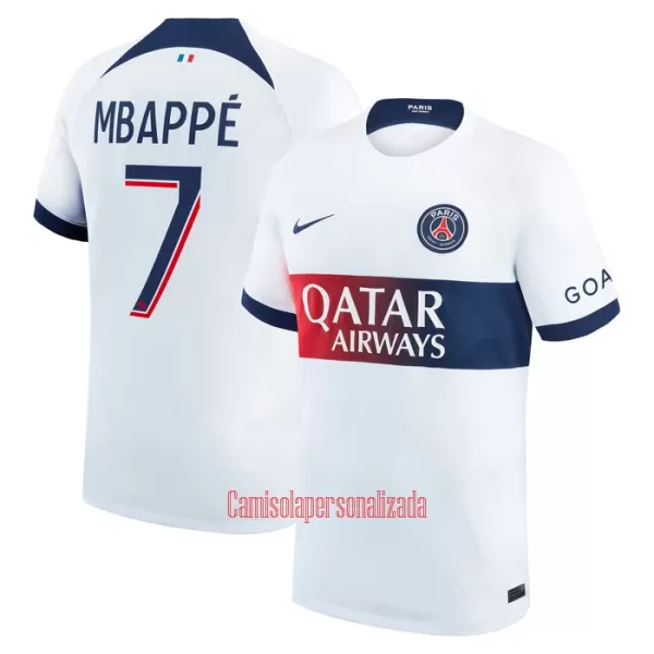 Camisolas Paris Saint-Germain Kylian Mbappé 7 Equipamento Alternativo 23/24