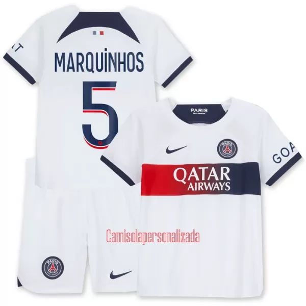 Camisolas Paris Saint-Germain Marquinhos 5 Criança Equipamento Alternativo 23/24