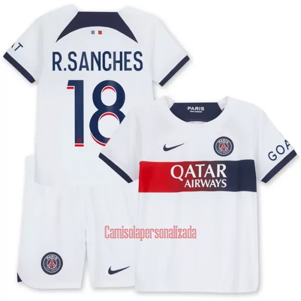 Camisolas Paris Saint-Germain R.Sanches 18 Criança Equipamento Alternativo 23/24