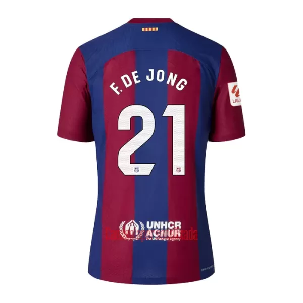 Camisolas FC Barcelona Frenkie de Jong 21 Criança Equipamento Principal 23/24