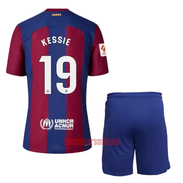 Camisolas FC Barcelona Kessie 19 Criança Equipamento Principal 23/24