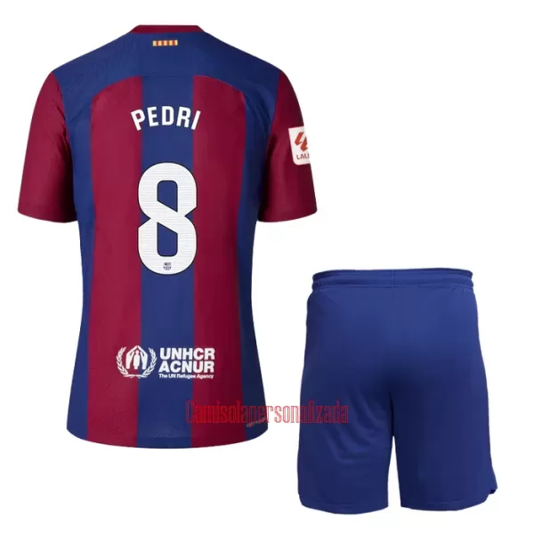 Camisolas FC Barcelona Pedri 8 Criança Equipamento Principal 23/24