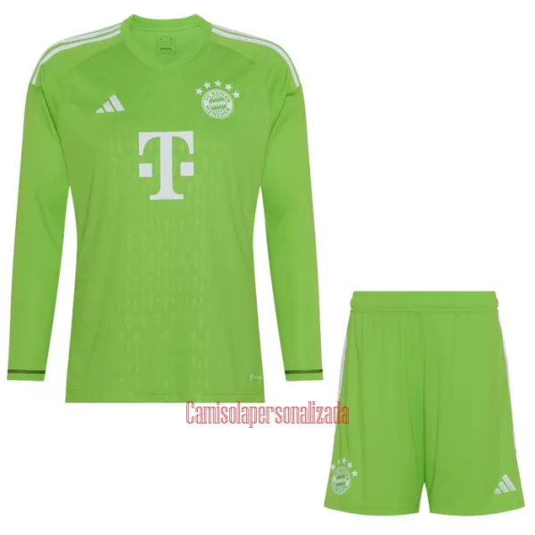 Camisolas Guarda Redes FC Bayern de Munique Criança Equipamento Alternativo 23/24 Manga Comprida