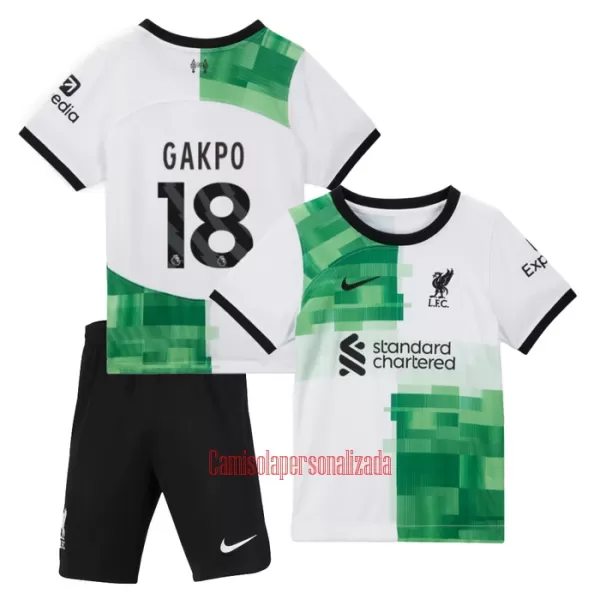 Camisolas Liverpool Cody Gakpo 18 Criança Equipamento Alternativo 23/24