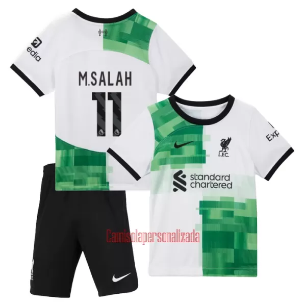 Camisolas Liverpool Mohamed Salah 11 Criança Equipamento Alternativo 23/24