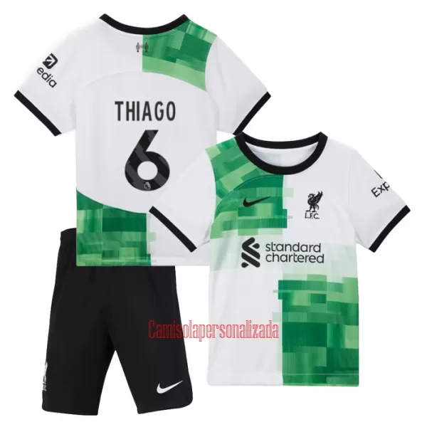 Camisolas Liverpool Thiago 6 Criança Equipamento Alternativo 23/24