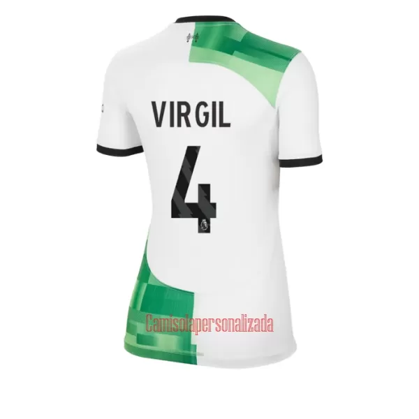 Camisolas Liverpool Virgil van Dijk 4 Mulher Equipamento Alternativo 23/24