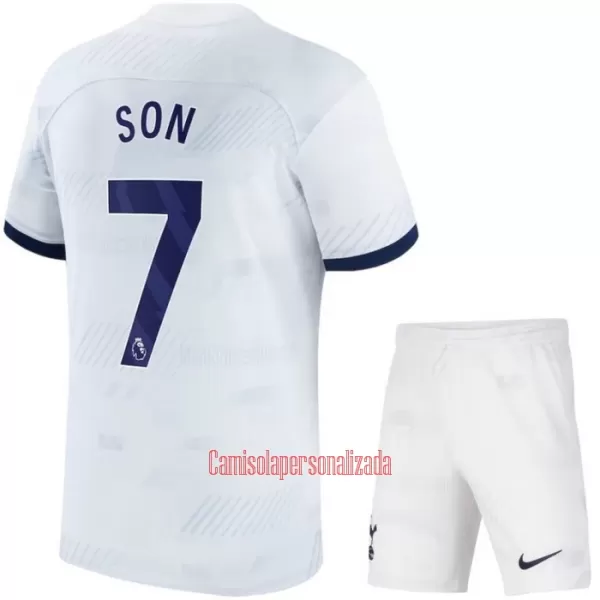 Camisolas Tottenham Hotspur Heung-min Son 7 Criança Equipamento Principal 23/24