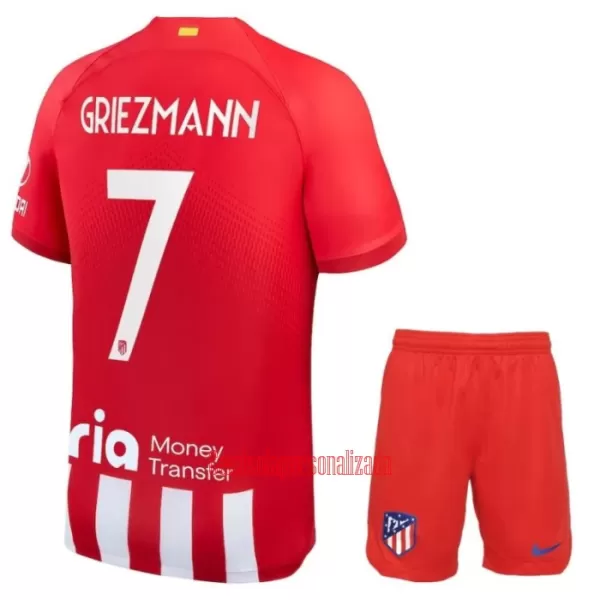 Camisolas Atlético Madrid Antoine Griezmann 7 Criança Equipamento Principal 23/24