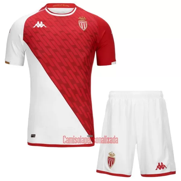 Camisolas AS Monaco Criança Equipamento Principal 23/24