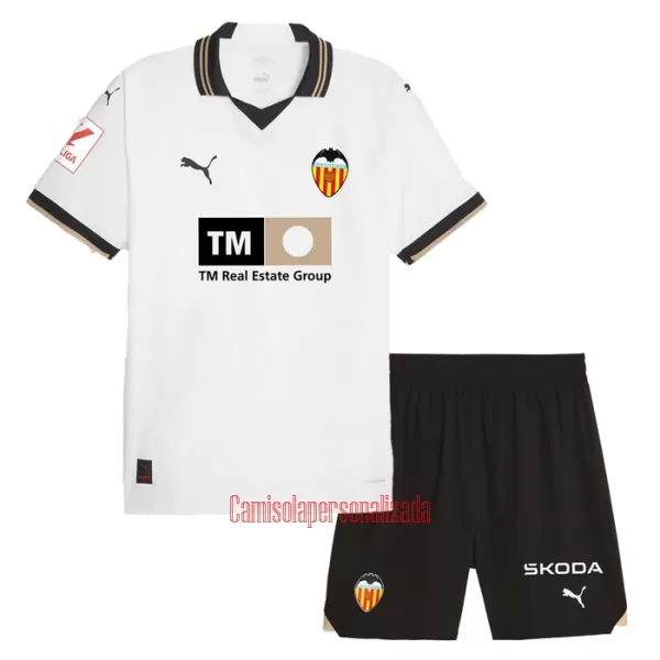 Camisolas Valencia CF Criança Equipamento Principal 23/24