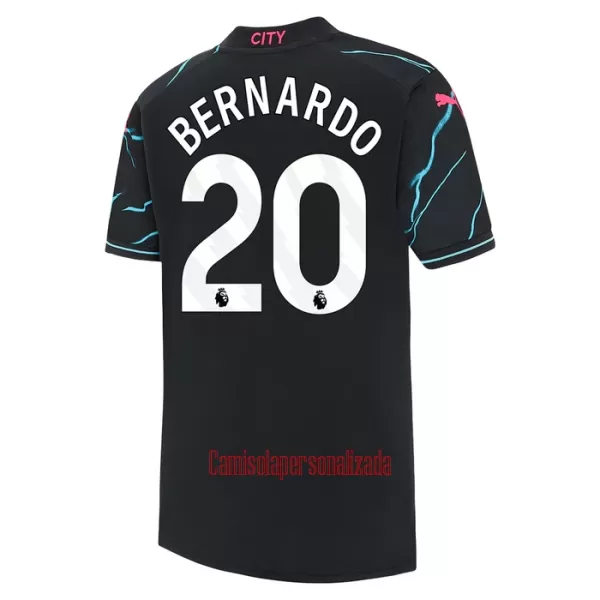 Camisolas Manchester City Bernardo Silva 20 Criança Equipamento Terceiro 23/24