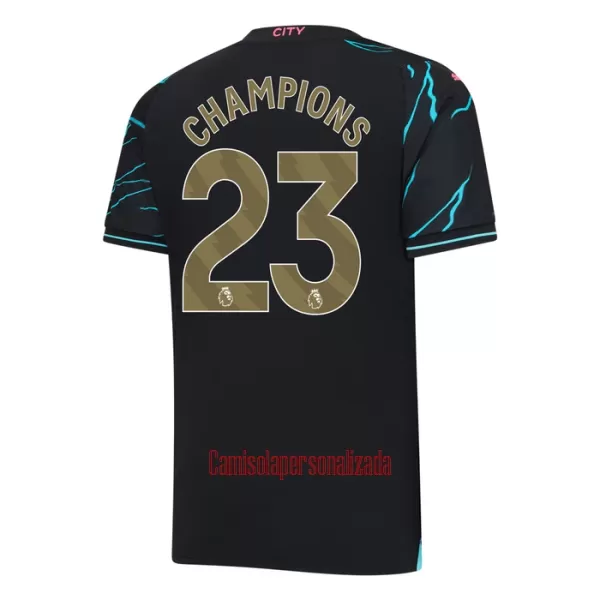 Camisolas Manchester City Champions 23 Equipamento Terceiro 23/24