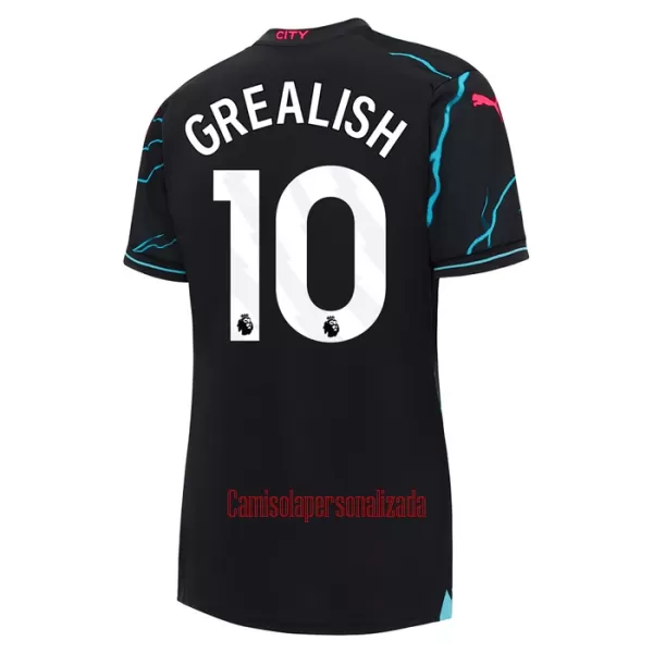 Camisolas Manchester City Jack Grealish 10 Mulher Equipamento Terceiro 23/24