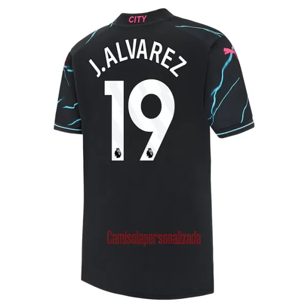 Camisolas Manchester City Julián Álvarez 19 Criança Equipamento Terceiro 23/24