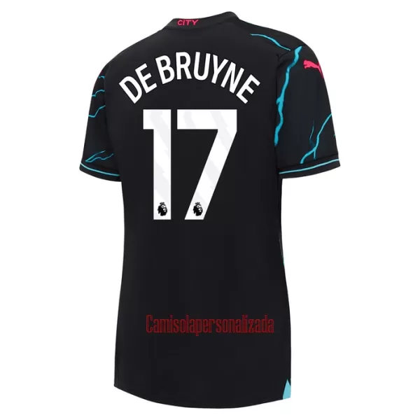 Camisolas Manchester City Kevin De Bruyne 17 Mulher Equipamento Terceiro 23/24