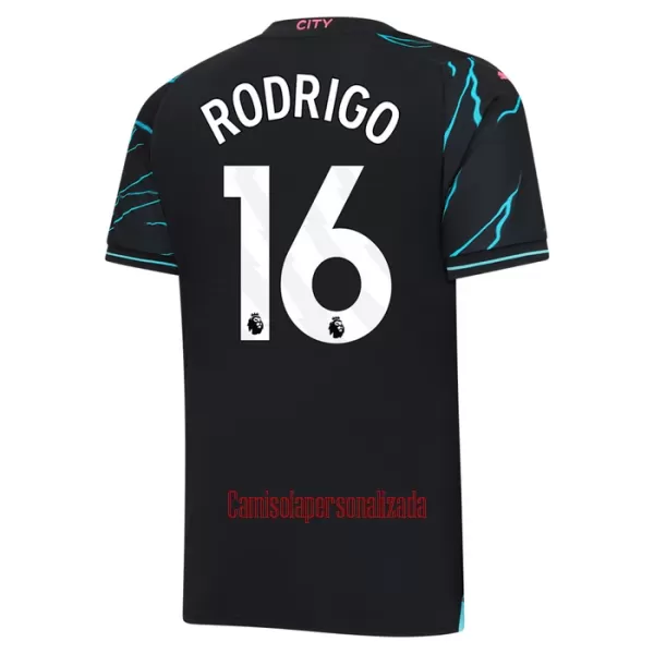 Camisolas Manchester City Rodrigo Hernández 16 Criança Equipamento Terceiro 23/24