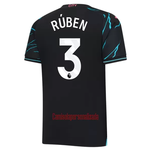 Camisolas Manchester City Rúben Dias 3 Criança Equipamento Terceiro 23/24