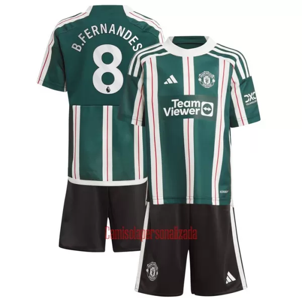 Camisolas Manchester United Bruno Fernandes 8 Criança Equipamento Alternativo 23/24