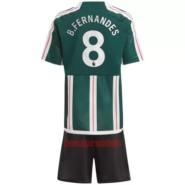 Camisolas Manchester United Bruno Fernandes 8 Criança Equipamento Alternativo 23/24