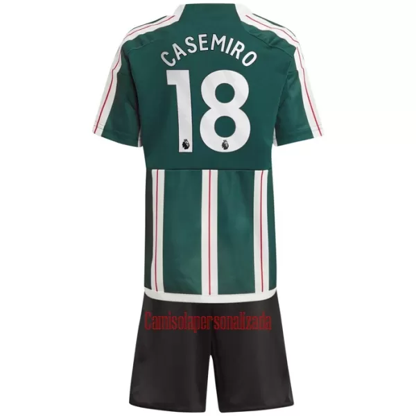 Camisolas Manchester United Casemiro 18 Criança Equipamento Alternativo 23/24