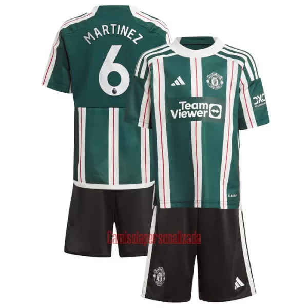 Camisolas Manchester United Martinez 6 Criança Equipamento Alternativo 23/24