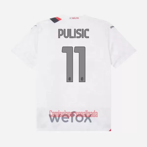 Camisolas AC Milan Christian Pulišić 11 Criança Equipamento Alternativo 23/24