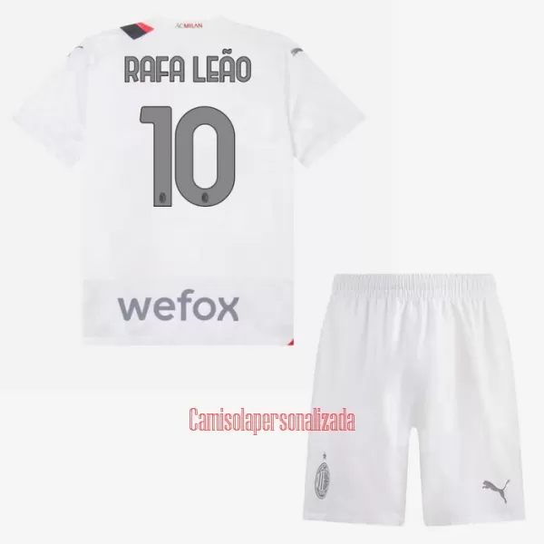 Camisolas AC Milan Rafael Leão 10 Criança Equipamento Alternativo 23/24