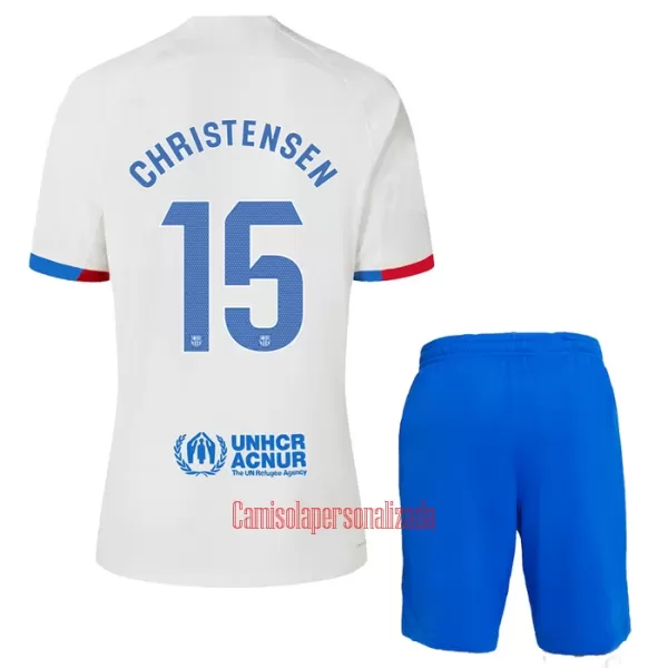 Camisolas FC Barcelona Christensen 15 Criança Equipamento Alternativo 23/24