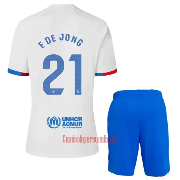 Camisolas FC Barcelona Frenkie de Jong 21 Criança Equipamento Alternativo 23/24