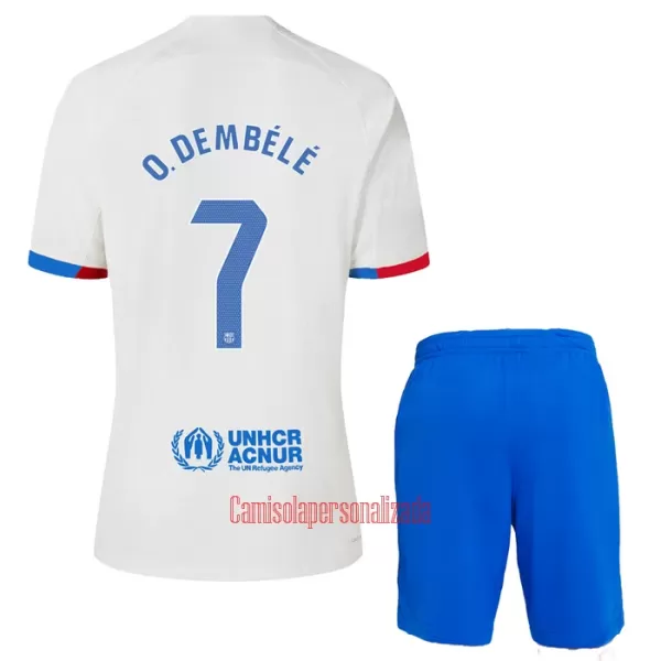 Camisolas FC Barcelona Ousmane Dembélé 7 Criança Equipamento Alternativo 23/24