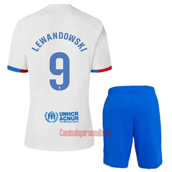 Camisolas FC Barcelona Robert Lewandowski 9 Criança Equipamento Alternativo 23/24