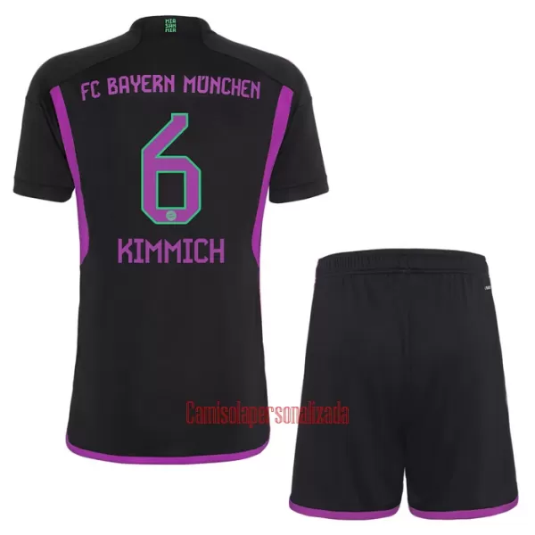 Camisolas FC Bayern de Munique Joshua Kimmich 6 Criança Equipamento Alternativo 23/24