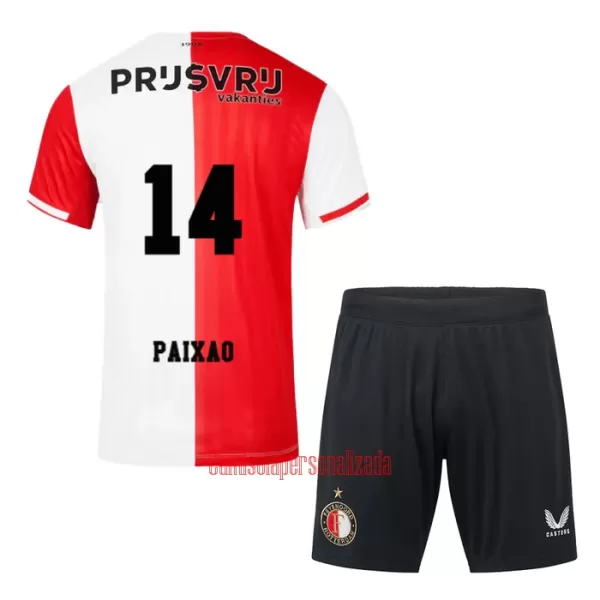 Camisolas Feyenoord Rotterdam Paixao 14 Criança Equipamento Principal 23/24