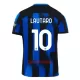 Camisolas Inter Milan Lautaro Martínez 10 Criança Equipamento Principal 23/24