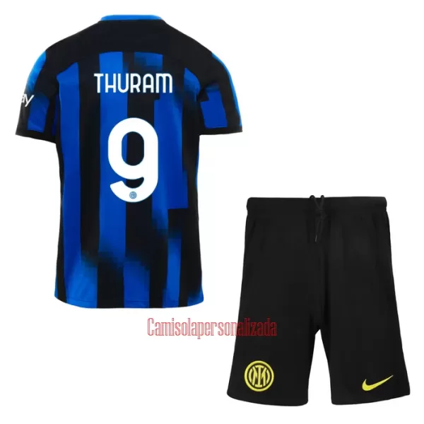 Camisolas Inter Milan Thuram 9 Criança Equipamento Principal 23/24