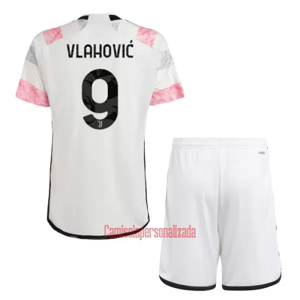 Camisolas Juventus Vlahovic 9 Criança Equipamento Alternativo 23/24