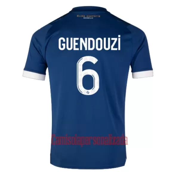 Camisolas Olympique Marseille GUENDOUZI 6 Criança Equipamento Alternativo 23/24