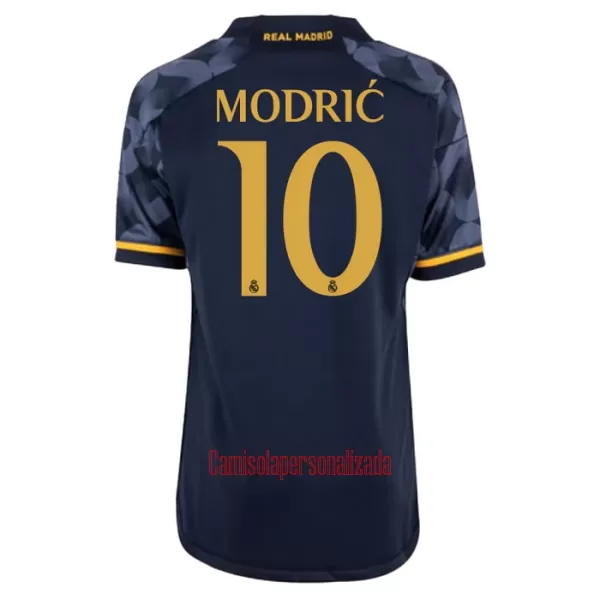 Camisolas Real Madrid Luka Modric 10 Criança Equipamento Alternativo 23/24