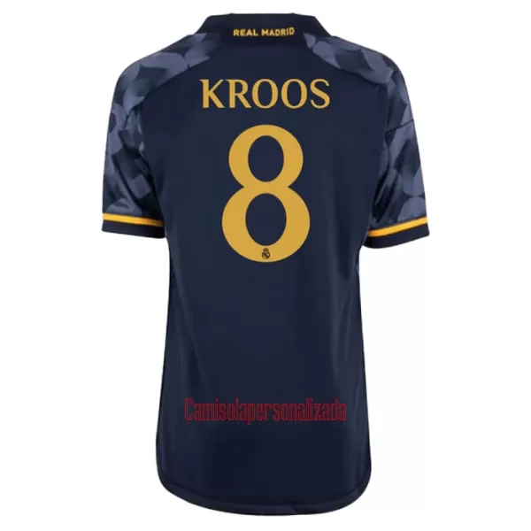 Camisolas Real Madrid Toni Kroos 8 Criança Equipamento Alternativo 23/24