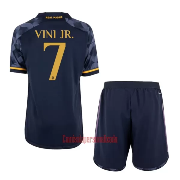 Camisolas Real Madrid Vinicius Junior 7 Criança Equipamento Alternativo 23/24