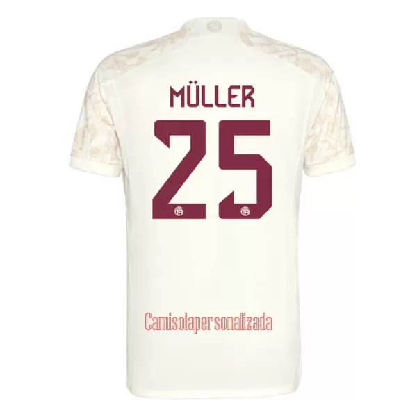 Camisolas FC Bayern de Munique Thomas Müller 25 Criança Equipamento Terceiro 23/24