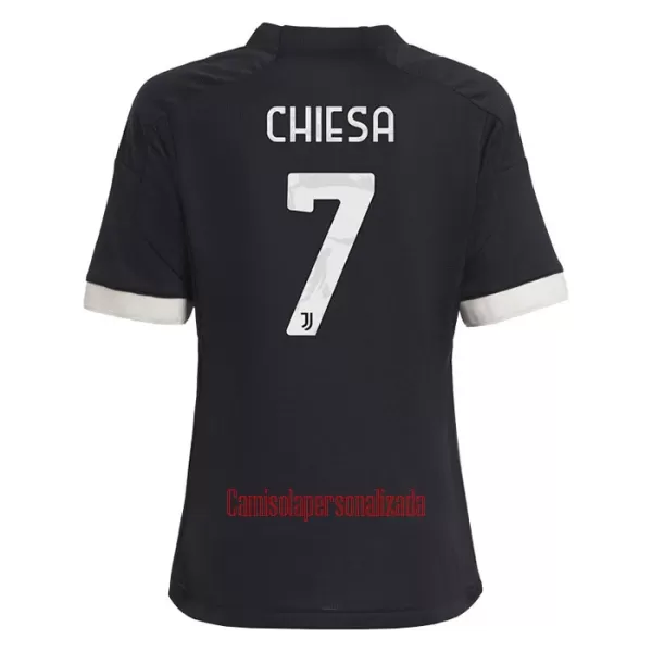 Camisolas Juventus Federico Chiesa 7 Criança Equipamento Terceiro 23/24