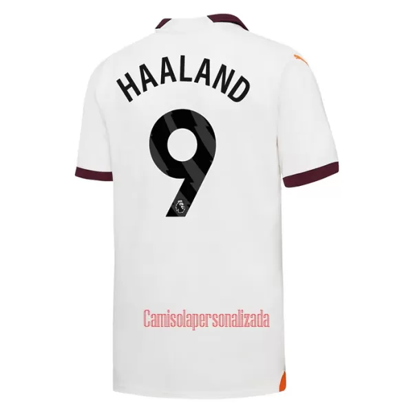 Camisolas Manchester City Erling Haaland 9 Criança Equipamento Alternativo 23/24