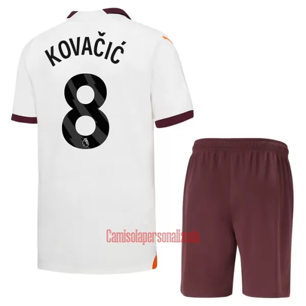 Camisolas Manchester City Mateo Kovacic 8 Criança Equipamento Alternativo 23/24