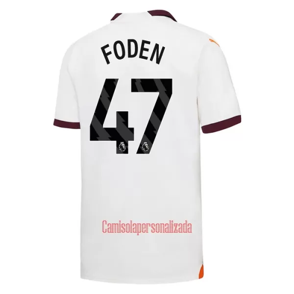 Camisolas Manchester City Phil Foden 47 Criança Equipamento Alternativo 23/24