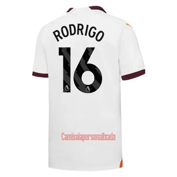 Camisolas Manchester City Rodrigo Hernández 16 Criança Equipamento Alternativo 23/24