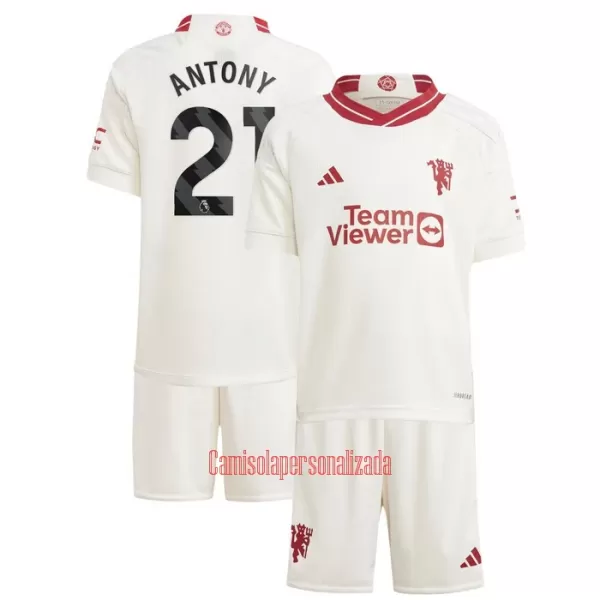 Camisolas Manchester United Antony Santos 21 Criança Equipamento Terceiro 23/24